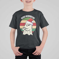 Gothic Xmas T Shirt For Kid Boo Humbug Santa Ghost - Wonder Print Shop