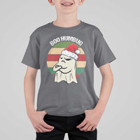 Gothic Xmas T Shirt For Kid Boo Humbug Santa Ghost - Wonder Print Shop