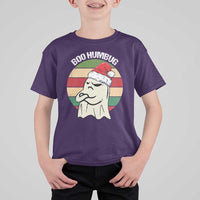 Gothic Xmas T Shirt For Kid Boo Humbug Santa Ghost - Wonder Print Shop