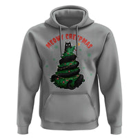 Gothic Xmas Hoodie Meowy Creepmas Cat Christmas Tree