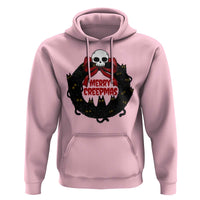 Gothic Christmas Hoodie Merry Creepmas Cat Wreath