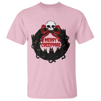 Gothic Christmas T Shirt Merry Creepmas Cat Wreath - Wonder Print Shop