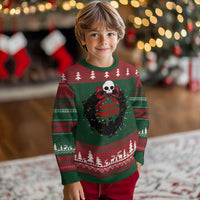 Gothic Xmas Ugly Christmas Sweater Merry Creepmas Cat Wreath - Wonder Print Shop