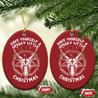Gothic Xmas Christmas Ornament Have Yourself A Scary Little Christmas Satan Pentagram - Wonder Print Shop