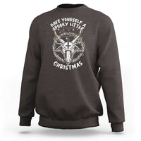 Gothic Xmas Sweatshirt Have Yourself A Scary Little Christmas Satan Pentagram - Wonder Print Shop