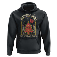 Gothic Xmas Hoodie Summoning Holiday Spirit Skeleton Christmas Tree
