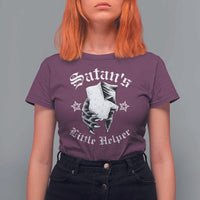 Funny Xmas Satan's Little Helper T Shirt For Women - Wonder Print Shop