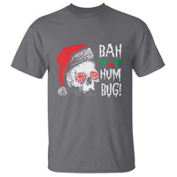 Christmas Bah Humbug Skull Santa Hat T Shirt - Wonder Print Shop