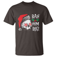 Christmas Bah Humbug Skull Santa Hat T Shirt - Wonder Print Shop