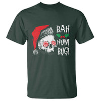 Christmas Bah Humbug Skull Santa Hat T Shirt - Wonder Print Shop