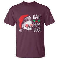 Christmas Bah Humbug Skull Santa Hat T Shirt - Wonder Print Shop
