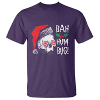 Christmas Bah Humbug Skull Santa Hat T Shirt - Wonder Print Shop
