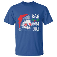 Christmas Bah Humbug Skull Santa Hat T Shirt - Wonder Print Shop