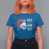 Christmas Bah Humbug Skull Santa Hat T Shirt For Women - Wonder Print Shop