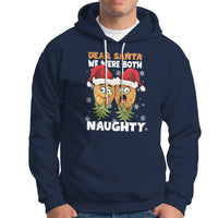 Christmas Hoodie Upside Down Pineapple Dear Santa We Were Both Naughty Xmas - Wonder Print Shop