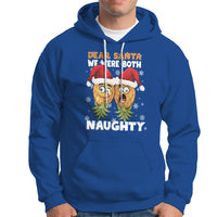 Christmas Hoodie Upside Down Pineapple Dear Santa We Were Both Naughty Xmas - Wonder Print Shop