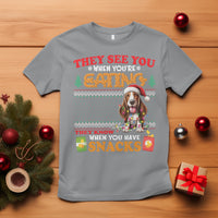 Christmas T Shirt Basset Hound See You're Eating Dog Lover - Wonder Print Shop