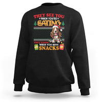 Christmas Sweatshirt Basset Hound See You're Eating Dog Lover - Wonder Print Shop