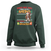 Christmas Sweatshirt Basset Hound See You're Eating Dog Lover - Wonder Print Shop