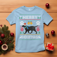 Christmas T Shirt Merry Woofmas Black Lab Dog Lover - Wonder Print Shop