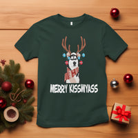 Christmas T Shirt Merry Kissmyasss Husky Reindeer Dog Lover - Wonder Print Shop