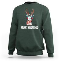 Christmas Sweatshirt Merry Kissmyasss Husky Reindeer Dog Lover - Wonder Print Shop