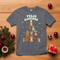 Feliz Navidog Dog Christmas Tree T Shirt - Wonder Print Shop