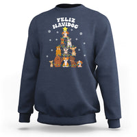 Feliz Navidog Dog Christmas Tree Sweatshirt - Wonder Print Shop