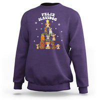 Feliz Navidog Dog Christmas Tree Sweatshirt - Wonder Print Shop