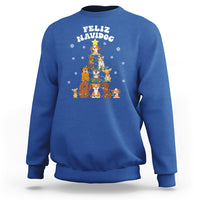 Feliz Navidog Dog Christmas Tree Sweatshirt - Wonder Print Shop