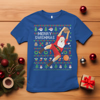 Christmas T Shirt Merry Swishmas Santa Baseketball Player - Wonder Print Shop