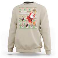 Christmas Sweatshirt Merry Swishmas Santa Baseketball Player - Wonder Print Shop