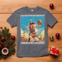 Christmas T Shirt Jesus Baseketball Player Crossing Up Christian Funny Xmas - Wonder Print Shop