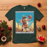 Christmas T Shirt Jesus Baseketball Player Crossing Up Christian Funny Xmas - Wonder Print Shop