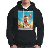 Christmas Hoodie Jesus Baseketball Player Crossing Up Christian Funny Xmas - Wonder Print Shop
