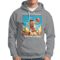 Christmas Hoodie Jesus Baseketball Player Crossing Up Christian Funny Xmas - Wonder Print Shop