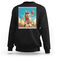 Christmas Sweatshirt Jesus Baseketball Player Crossing Up Christian Funny Xmas - Wonder Print Shop