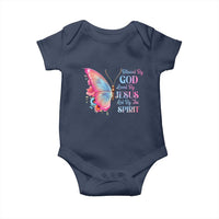 Christian Baby Onesie Blessed By God Loved By Jesus Led By The Spirit