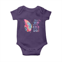 Christian Baby Onesie Blessed By God Loved By Jesus Led By The Spirit