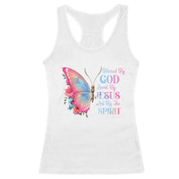 Christian Racerback Tank Top Blessed By God Loved By Jesus Led By The Spirit