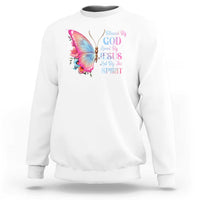 Christian Sweatshirt Blessed By God Loved By Jesus Led By The Spirit - Wonder Print Shop