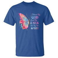 Christian T Shirt Blessed By God Loved By Jesus Led By The Spirit - Wonder Print Shop