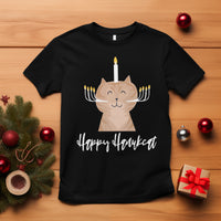 Cat Menorah Cute Jewish Kitten Hanukkah Chanukah Candle T Shirt - Wonder Print Shop