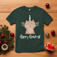 Cat Menorah Cute Jewish Kitten Hanukkah Chanukah Candle T Shirt - Wonder Print Shop