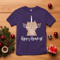 Cat Menorah Cute Jewish Kitten Hanukkah Chanukah Candle T Shirt - Wonder Print Shop