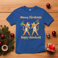 Happy Hanukcat Meowy Christmas Cat Lover Hanukkah T Shirt - Wonder Print Shop
