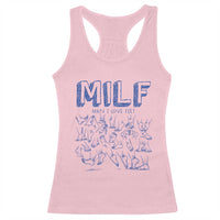 Funny MILF Man I Love Feet Racerback Tank Top