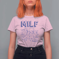 Funny MILF Man I Love Feet T Shirt For Women
