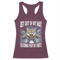 Funny Meme Racerback Tank Top Get Out of My Way Gonna Poop My Pants