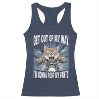 Funny Meme Racerback Tank Top Get Out of My Way Gonna Poop My Pants
